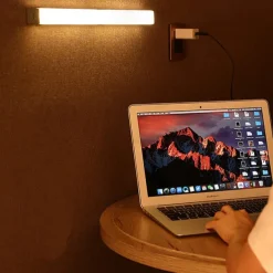 2pcs 10LED PIR Motion Sensor Night Lamp USB Charging Human Body Automatic Sensing Night Light Cabinet Wardrobe Wall Light Stair Bedroom Lighting Smart Light Sensing Night Light