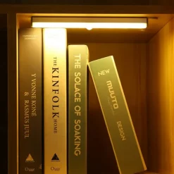 2pcs 10LED PIR Motion Sensor Night Lamp USB Charging Human Body Automatic Sensing Night Light Cabinet Wardrobe Wall Light Stair Bedroom Lighting Smart Light Sensing Night Light