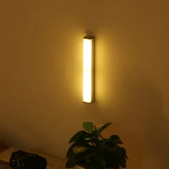 2pcs 10LED PIR Motion Sensor Night Lamp USB Charging Human Body Automatic Sensing Night Light Cabinet Wardrobe Wall Light Stair Bedroom Lighting Smart Light Sensing Night Light