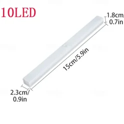 2pcs 10LED PIR Motion Sensor Night Lamp USB Charging Human Body Automatic Sensing Night Light Cabinet Wardrobe Wall Light Stair Bedroom Lighting Smart Light Sensing Night Light