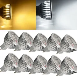 10pcs LED Spotlight Light 5W MR16 4W Led Spot Light Foco LED Lamp 12V for Home Hotel Dect 3W
