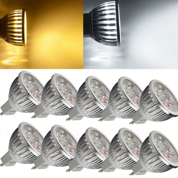 10pcs LED Spotlight Light 5W MR16 4W Led Spot Light Foco LED Lamp 12V for Home Hotel Dect 3W