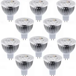 10pcs LED Spotlight Light 5W MR16 4W Led Spot Light Foco LED Lamp 12V for Home Hotel Dect 3W