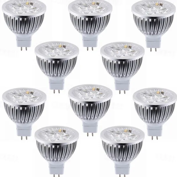 10pcs LED Spotlight Light 5W MR16 4W Led Spot Light Foco LED Lamp 12V for Home Hotel Dect 3W
