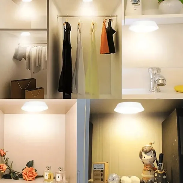 3pcs LED Touch Light Kit, LED Cabinet Light Wireless & Dimmable Warmwhite White for Bedrooms, Kitchens, Hallways