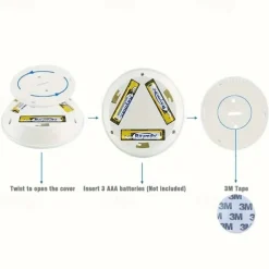 3pcs LED Touch Light Kit, LED Cabinet Light Wireless & Dimmable Warmwhite White for Bedrooms, Kitchens, Hallways