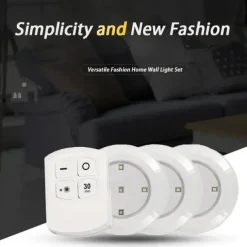 3pcs LED Touch Light Kit, LED Cabinet Light Wireless & Dimmable Warmwhite White for Bedrooms, Kitchens, Hallways