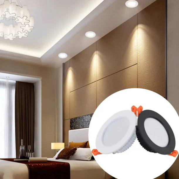 2Pcs LED Waterproof Downlight Dimmable Kitchen 220V Bathroom Toilet Eaves White Ceiling Lamp Spot Light