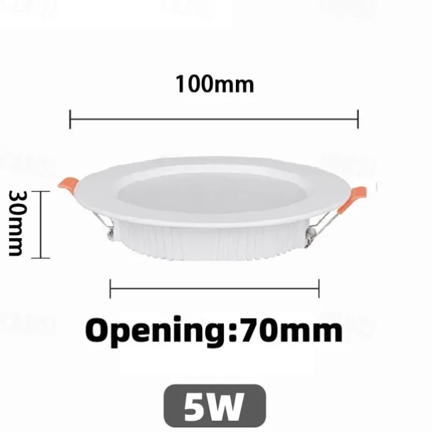 2Pcs LED Waterproof Downlight Dimmable Kitchen 220V Bathroom Toilet Eaves White Ceiling Lamp Spot Light