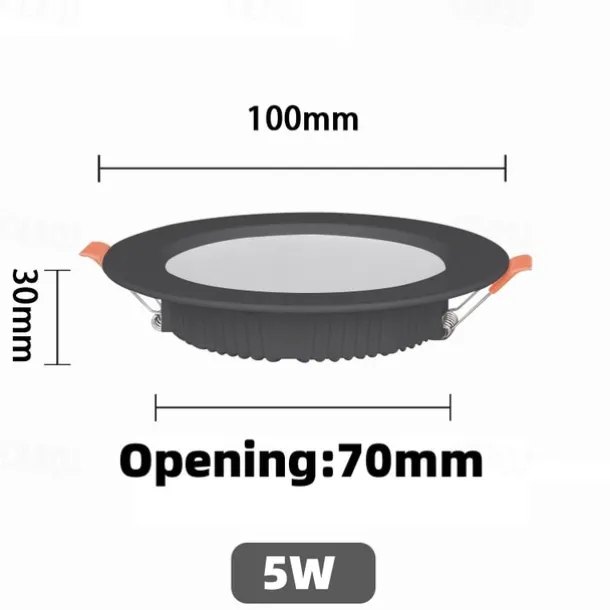 2Pcs LED Waterproof Downlight Dimmable Kitchen 220V Bathroom Toilet Eaves White Ceiling Lamp Spot Light