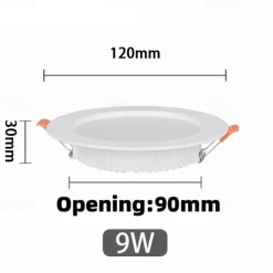 2Pcs LED Waterproof Downlight Dimmable Kitchen 220V Bathroom Toilet Eaves White Ceiling Lamp Spot Light