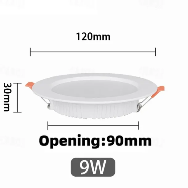 2Pcs LED Waterproof Downlight Dimmable Kitchen 220V Bathroom Toilet Eaves White Ceiling Lamp Spot Light