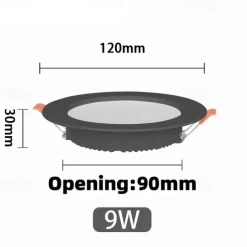2Pcs LED Waterproof Downlight Dimmable Kitchen 220V Bathroom Toilet Eaves White Ceiling Lamp Spot Light