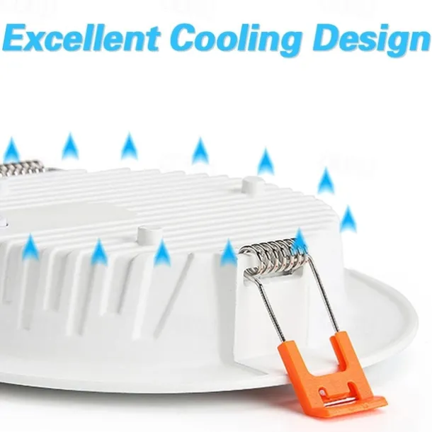 2Pcs LED Waterproof Downlight Dimmable Kitchen 220V Bathroom Toilet Eaves White Ceiling Lamp Spot Light