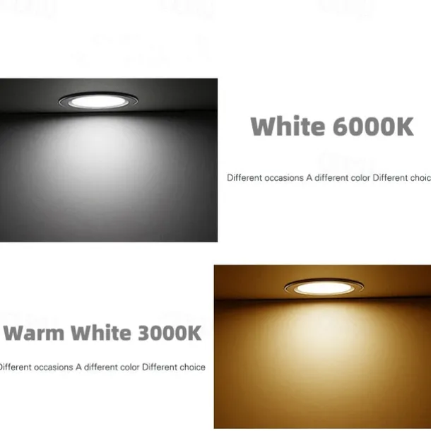 2Pcs LED Waterproof Downlight Dimmable Kitchen 220V Bathroom Toilet Eaves White Ceiling Lamp Spot Light