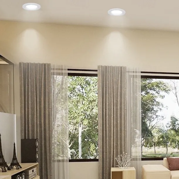 2Pcs LED Waterproof Downlight Dimmable Kitchen 220V Bathroom Toilet Eaves White Ceiling Lamp Spot Light