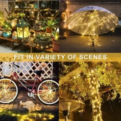 2pcs 20M LED String Lights, USB Fairy String Lights 400 LEDs Warm White, White, Blue Outdoor for Christmas Flexible Decoration