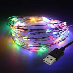 2pcs 20M LED String Lights, USB Fairy String Lights 400 LEDs Warm White, White, Blue Outdoor for Christmas Flexible Decoration