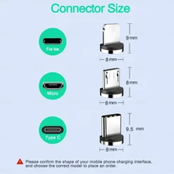 5Pcs Magnetic Plug Connector Universal For Round One Ponit Magnetic Cable Type C Micro USB Magnet Replacement Parts Mobile Phone Dust Plug Adapter Gift For Birthday/Valentines/Easter/Boy/Girlfriends