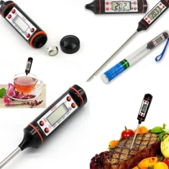 1pcs Meat Thermometer Digital BBQ Thermometer Electronic Cooking Food Thermometer Probe Water Milk Kitchen Oven Thermometer Tools