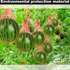 100pcs Melon Hammock Watermelon Nets Heavy Duty Watermelon Net for Garden Melon Net for Trellis Vertical Garden Growing Honeydew Melon Nets with Drawstring