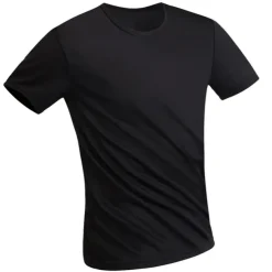 2pcs Men's Short Sleeve Waterproof T shirt Tee shirt Crew Neck Stain Resistant Top Outdoor Hydrophobic Stainproof Antifouling Quick Dry Lightweight Summer White Black Grey Fishing Climbing Beach