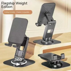 1PCS Metal Cell Phone Holder Multi-functional Folding Cell Phone Holder Support For iPhone Xiaomi Phone 360 Rotating Holder