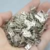 50pcs Mini Pure Copper Hinges Retro Brass Hinges With 200 Pieces Replacement Screws For Wooden Box Jewelry Chest Box Cabinet DIY Accessories (10 X 8mm/0.4 X 0.3inch)