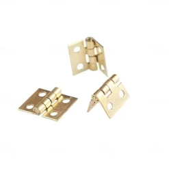 50pcs Mini Pure Copper Hinges Retro Brass Hinges With 200 Pieces Replacement Screws For Wooden Box Jewelry Chest Box Cabinet DIY Accessories (10 X 8mm/0.4 X 0.3inch)