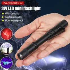 6pcs Multi-Function UV Flashlight, Waterproof Outdoor Black Light Lanterns & Pathway with Lighting Function, Purple 3.2V 3W for Pool Camping Courtyard