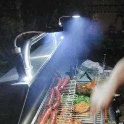 2PCS Multipurpose Magnetic Base LED BBQ Grill Light 360 Adjustable Outdoor Camping For Party BBQ Lights Degree Barbecue Accessories AAA battery powered