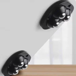 4Pcs Mute Rollers For Furniture Self Adhesive 3 Beads Ball Wheels Universal Pulley 360 Rotating Wheels for Bins Storage Box