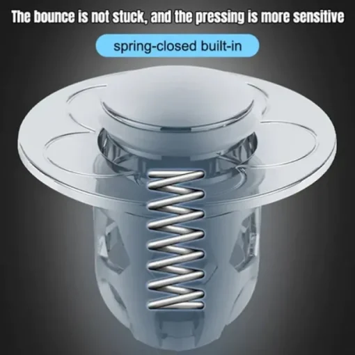 2pcs New Pop-Up Bounce Core Basin Drain Filter Hair Catcher Sink Strainer Bathtub Stopper Bath Plug Bathroom Gadgets