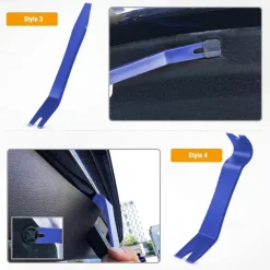 5Pcs Nylon Auto Trim Removal Tool Kit No-Scratch Pry Tool Kit for Car Door Clip Panel & Audio Dashboard Dismantle Black