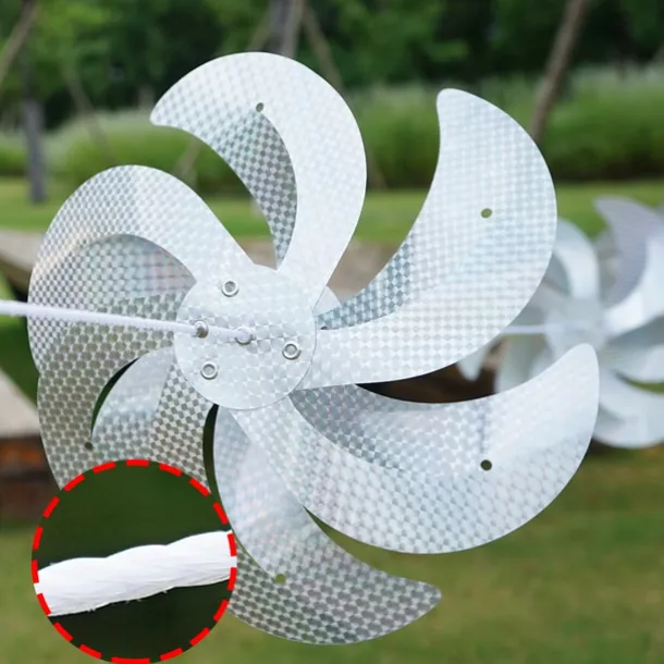 8pcs Outdoor Bird Repelling Windmill, Effective Bird Deterrent, Durable Materials, Spinning Motion to Keep Birds Away, Ideal for Gardens, Patios, Balconies, and Farms