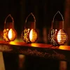 2/4pcs Outdoor Pathway Lantern Lights Hanging Solar Waterproof Garden Balcony Simulation Flame Hanging Light Christmas Outdoor Waterproof Courtyard Holiday Party Landscape Decoration Light