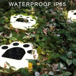 1/4pcs Outdoor Solar Cat Paw Lawn Lights, Solar Cute Cat Paw Deck Lights Ground Lamps LED Cat Paw Scene Light Landscape Light