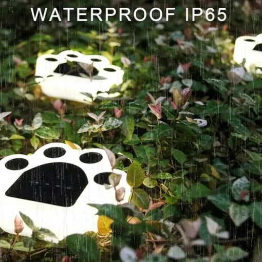 1/4pcs Outdoor Solar Cat Paw Lawn Lights, Solar Cute Cat Paw Deck Lights Ground Lamps LED Cat Paw Scene Light Landscape Light