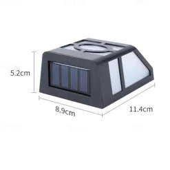 2pcs Outdoor Wall Lights LED Solar Retro Garden Light Waterproof Courtyard Lighting for Garden Balcony Fence Decoration Landscape Street Light