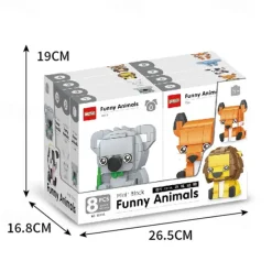 8PCS Party Favors for Kids Goodie Bags Mini Building Blocks Animal World Tiger Building Blocks SetBuilding Sets Stem Toys for Birthday Party GiftGoodie Bags PrizeCake Topper