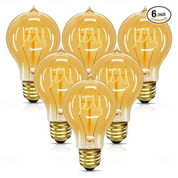 6PCS 1PC Dimmable Edison Bulb E27 220V 40W A19 Retro Ampoule Vintage Incandescent Bulb edison Lamp Filament Light Bulb Decor