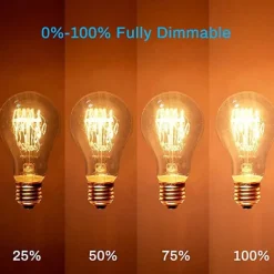 6PCS 1PC Dimmable Edison Bulb E27 220V 40W A19 Retro Ampoule Vintage Incandescent Bulb edison Lamp Filament Light Bulb Decor