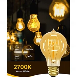 6PCS 1PC Dimmable Edison Bulb E27 220V 40W A19 Retro Ampoule Vintage Incandescent Bulb edison Lamp Filament Light Bulb Decor