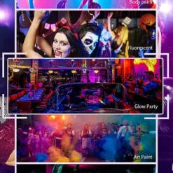 2PCS 1PC LED Black UV Halloween Purple Light Bulb 9.5W Black Bulb Replacement Up to 100W Black light UVA Level 385-400nm A19 Spooky Halloween Atmosphere