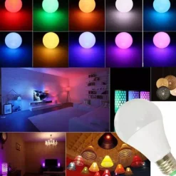 2pcs 1pc 15W E27 E26 LED Light Bulb RGBW Lamp 16 Color Changing Smooth Fade Flash Strobe Mode IR Remote Control Home Decoration Holiday Light 110-240V