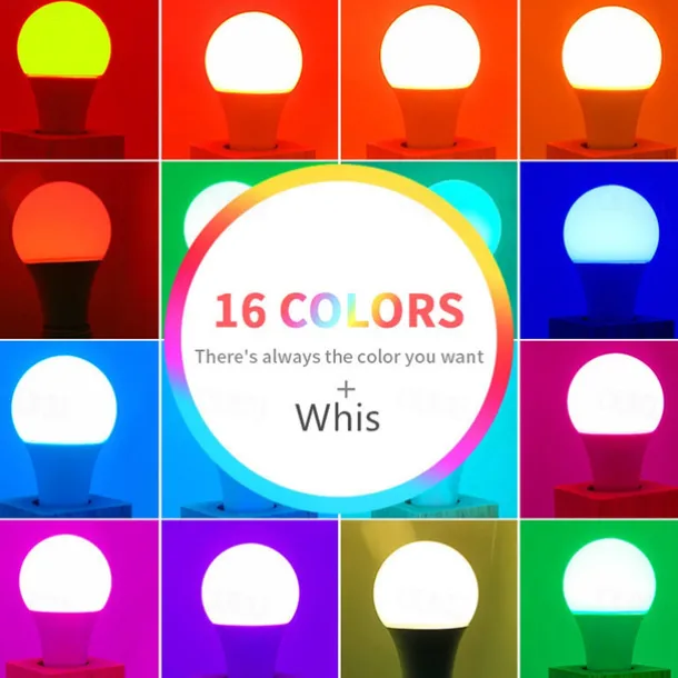 2pcs 1pc 15W E27 E26 LED Light Bulb RGBW Lamp 16 Color Changing Smooth Fade Flash Strobe Mode IR Remote Control Home Decoration Holiday Light 110-240V