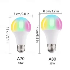 2pcs 1pc 15W E27 E26 LED Light Bulb RGBW Lamp 16 Color Changing Smooth Fade Flash Strobe Mode IR Remote Control Home Decoration Holiday Light 110-240V