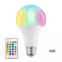 2pcs 1pc 15W E27 E26 LED Light Bulb RGBW Lamp 16 Color Changing Smooth Fade Flash Strobe Mode IR Remote Control Home Decoration Holiday Light 110-240V