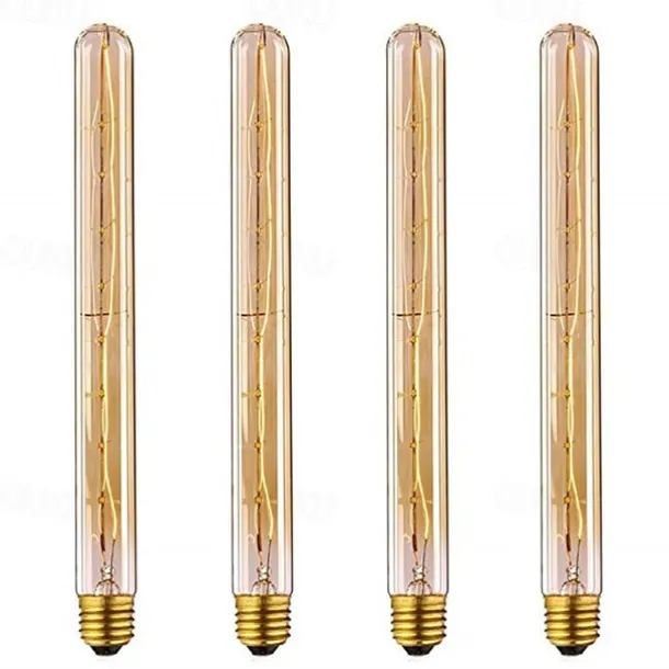 6pcs 4pcs Dimmable Vintage Edison Light Bulb Incandescent Bulb E27 T300 40W Chandelier Pendant Light 220-240V