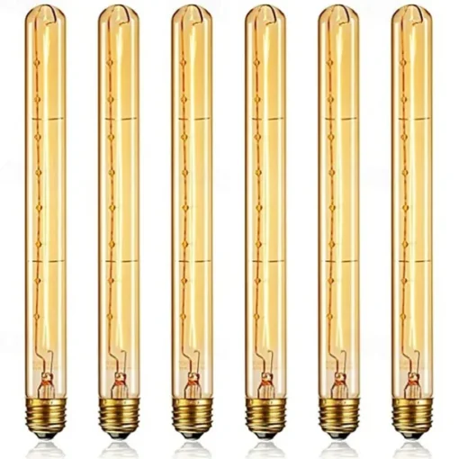 6pcs 4pcs Dimmable Vintage Edison Light Bulb Incandescent Bulb E27 T300 40W Chandelier Pendant Light 220-240V